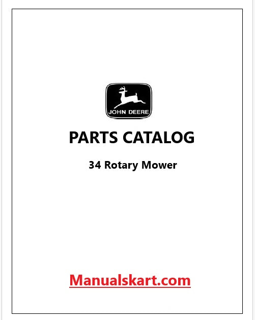 John Deere 34 Rotary Mower Pdf Parts Catalog Manual PC1008