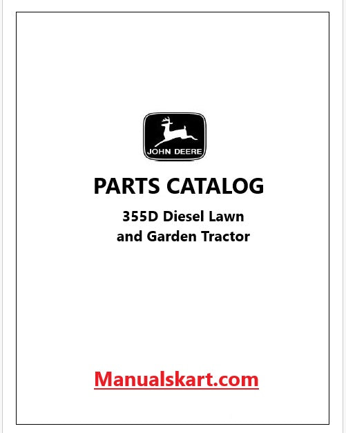 John Deere 355D Diesel Lawn and Garden Tractor Pdf Parts Catalog Manual PC2754