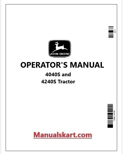 John Deere 4040S and 4240S Tractor Pdf Operator's Manual OML38685