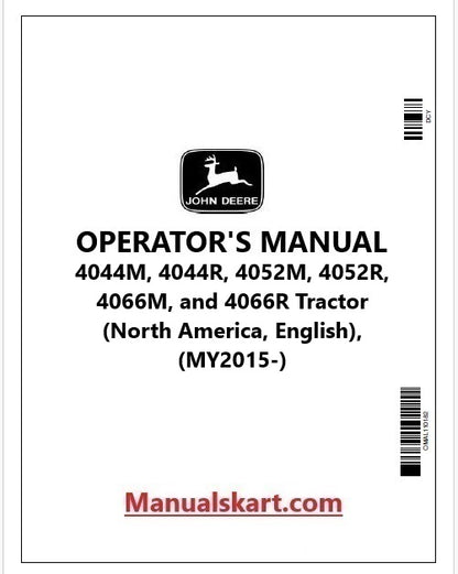 John Deere 4044M, 4044R, 4052M, 4052R, 4066M and 4066R Tractor Pdf Operator's Manual OMLVU29832