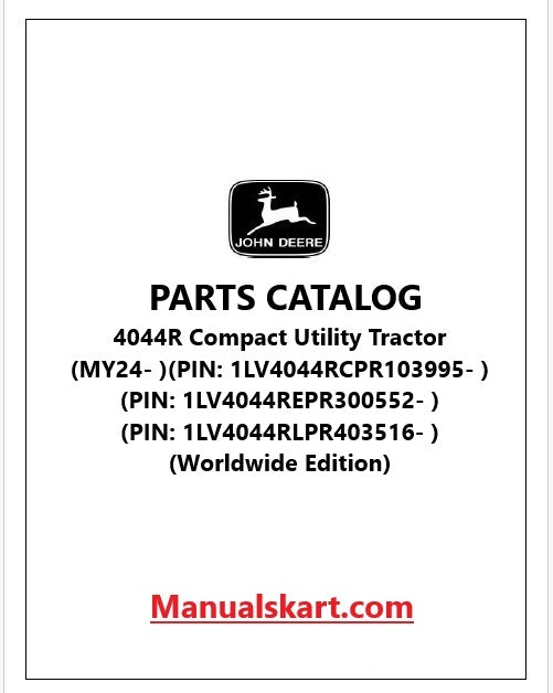 John Deere 4044R Compact Utility Tractor Pdf Parts Catalog Manual PC16680