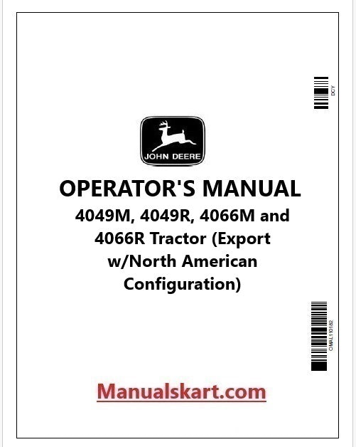 John Deere 4049M, 4049R, 4066M and 4066R Tractor Pdf Operator's Manual OMLVU34111