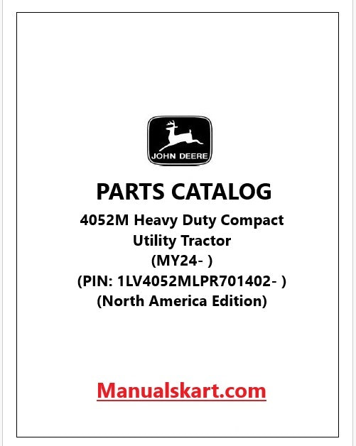 John Deere 4052M Heavy Duty Compact Utility Tractor Pdf Parts Catalog Manual PC16685