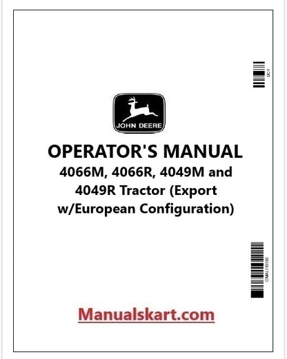 John Deere 4066M, 4066R, 4049M and 4049R Tractor Pdf Operator's Manual OMLVU32572