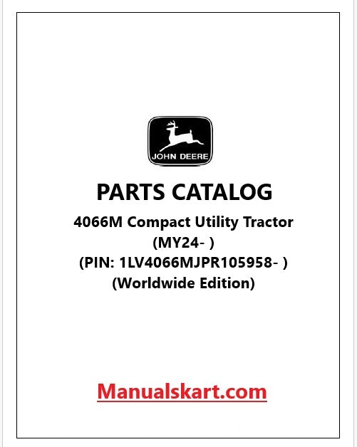 John Deere 4066M Compact Utility Tractor Pdf Parts Catalog Manual PC16683