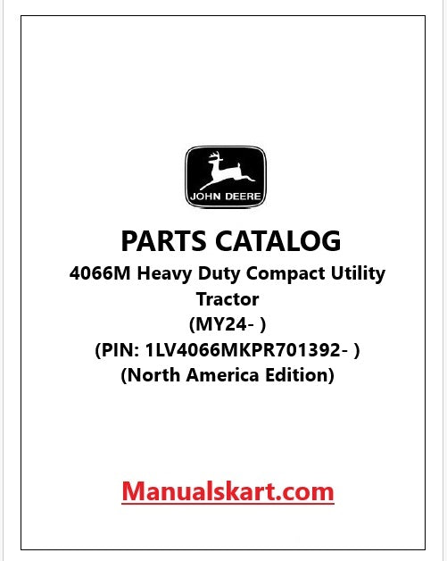 John Deere 4066M Heavy Duty Compact Utility Tractor Pdf Parts Catalog Manual PC16686