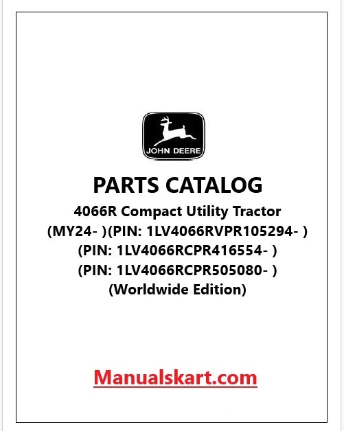 John Deere 4066R Compact Utility Tractor Pdf Parts Catalog Manual PC16684