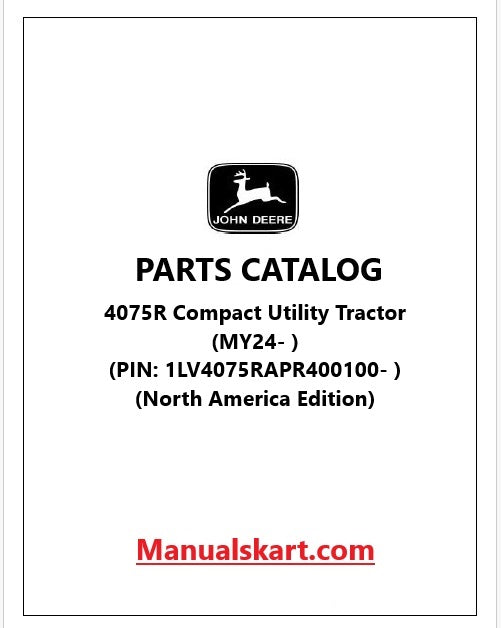 John Deere 4075R Compact Utility Tractor Pdf Parts Catalog Manual PC16581