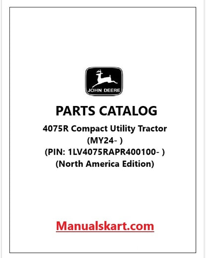 John Deere 4075R Compact Utility Tractor Pdf Parts Catalog Manual PC16581