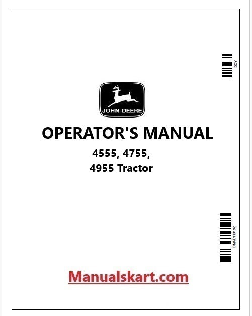 John Deere 4555, 4755, 4955 Tractor Pdf Operator's Manual OMAR110016