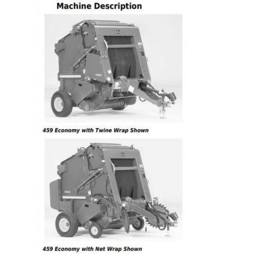 John Deere 459 Economy Hay and Forage Round Balers All Inclusive Service Repair Technical Manual Pdf - TM140619