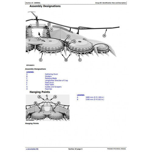 John Deere 475 Hay and Forage Rotary Harvesting Units All Inclusive Service Repair Technical Manual Pdf - TM404819