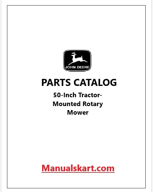 John Deere 50-Inch Tractor-Mounted Rotary Mower Pdf Parts Catalog Manual PC1959