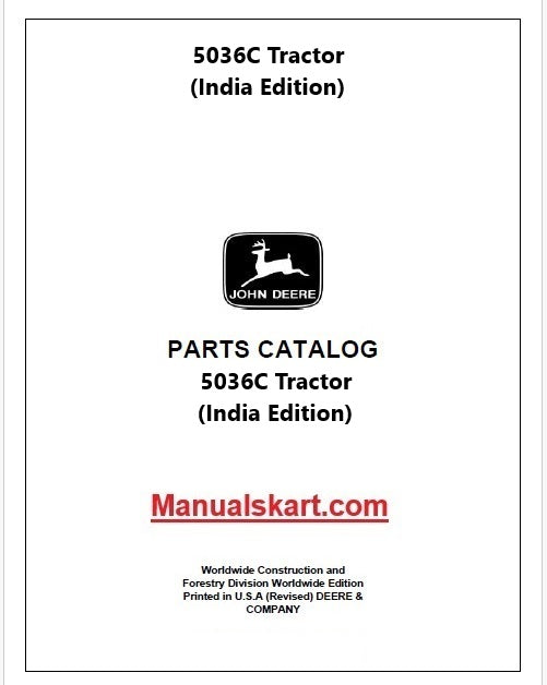 John Deere 5036C Tractor Pdf Parts Catalog Manual PC4529