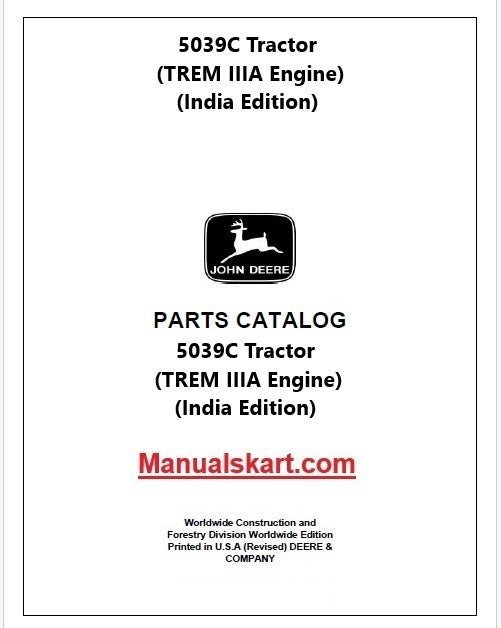 John Deere 5039C Tractor Pdf Parts Catalog Manual PC12252