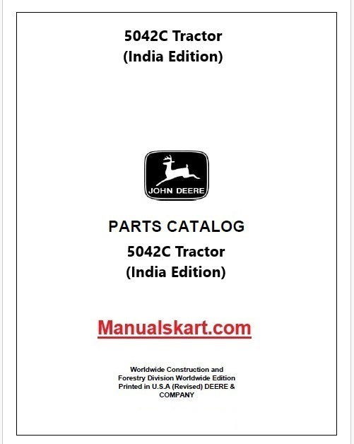 John Deere 5042C Tractor Pdf Parts Catalog Manual PC12253