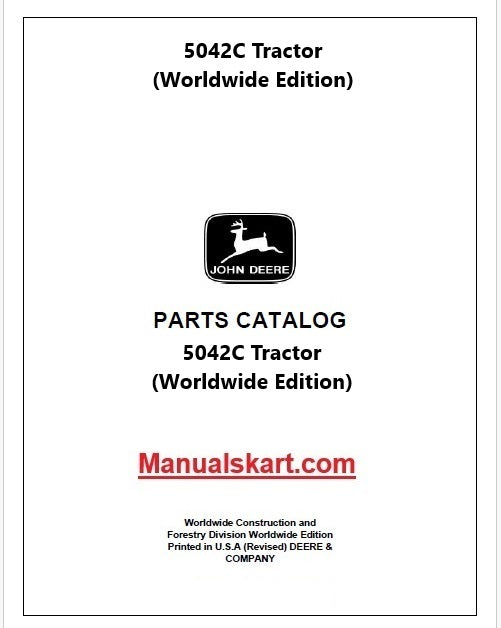 John Deere 5042C Tractor Pdf Parts Catalog Manual PC12541