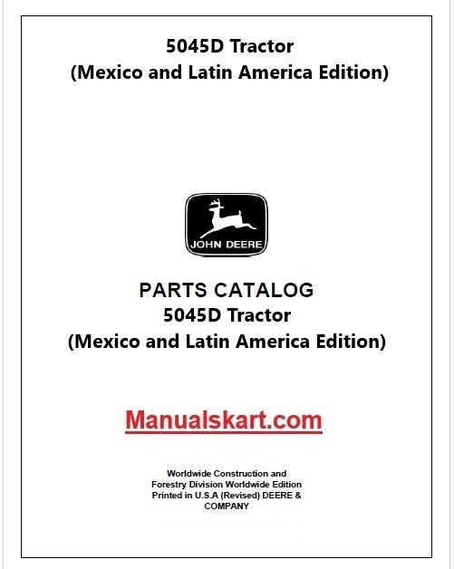 John Deere 5045D Tractor Pdf Parts Catalog Manual PC12632