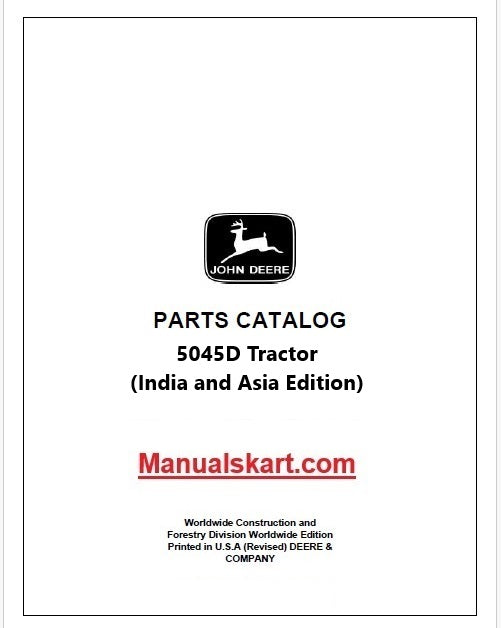 John Deere 5045D Tractor Pdf Parts Catalog Manual PC4734