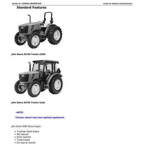 John Deere 5045E, 5055E, 5065E and 5075E (FT4) Tractor Service Repair Technical Manual Pdf - TM901519 2