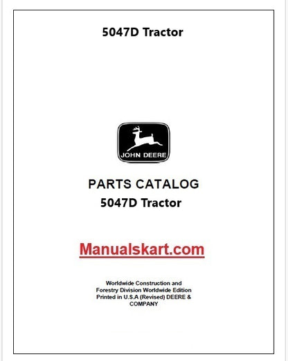 John Deere 5047D Tractor Pdf Parts Catalog Manual PC4735