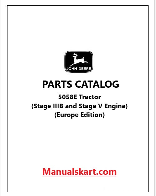 John Deere 5058E Tractor Pdf Parts Catalog Manual PC13112