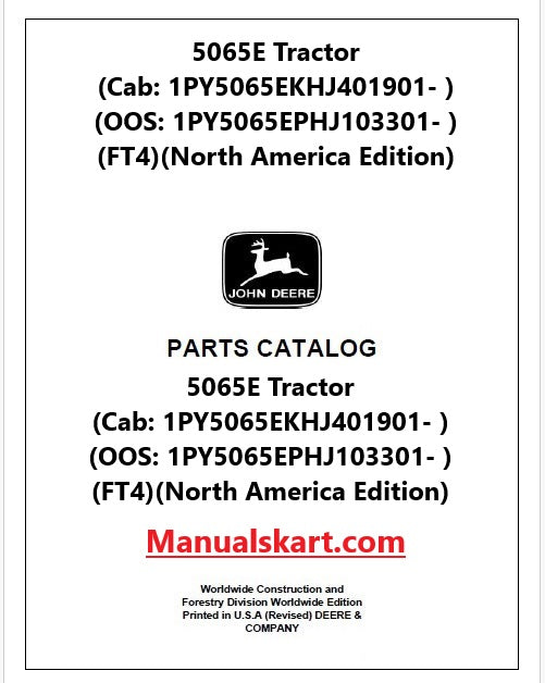 John Deere 5065E Tractor Pdf Parts Catalog Manual PC13110