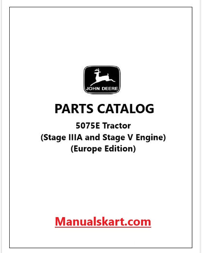 John Deere 5075E Tractor Pdf Parts Catalog Manual PC11748