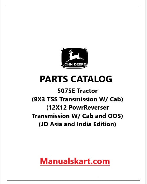 John Deere 5075E Tractor Pdf Parts Catalog Manual PC12538