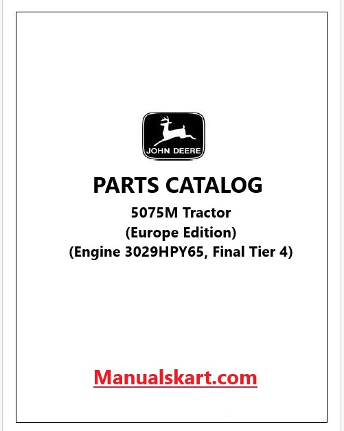 John Deere 5075M Tractor Pdf Parts Catalog Manual PC12211