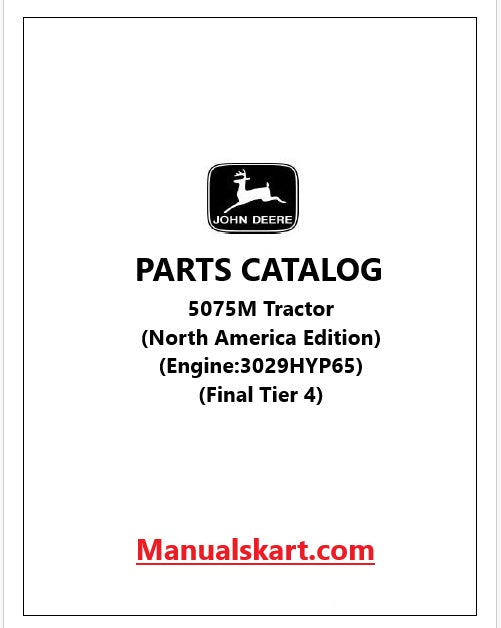 John Deere 5075M Tractor Pdf Parts Catalog Manual PC12397