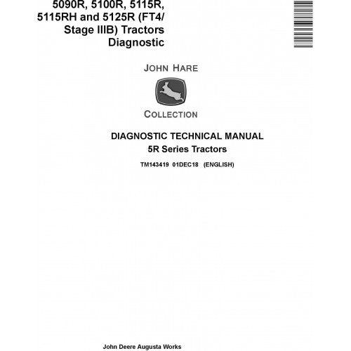 John Deere 5090R, 5100R, 5115R, 5115RH,5125R Tractor Diagnostic and Technical Manual Pdf - TM143419 2