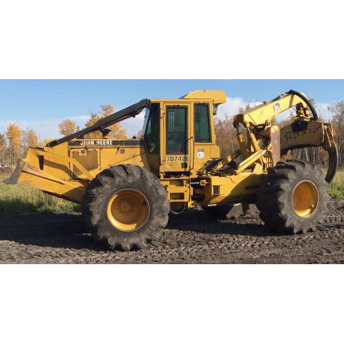 John Deere 540E, 640E, 740E Cable Skidder and 548E, 648E, 748E Grapple Skidder Pdf Repair Service Technical Manual TM1486