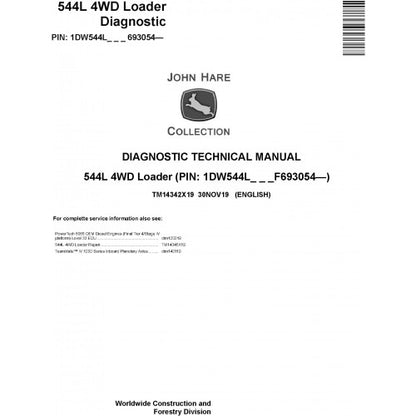 John Deere 544L 4WD Loader Diagnostic, Operation and Tests Technical Service Manual Pdf - TM14342X19 2