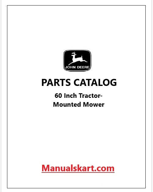 John Deere 60 Inch Tractor-Mounted Mower Pdf Parts Catalog Manual PC1476