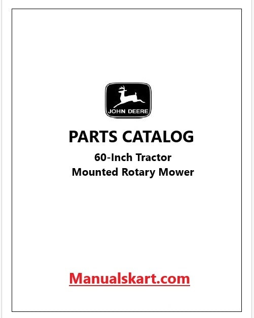 John Deere 60-Inch Tractor Mounted Rotary Mower Pdf Parts Catalog Manual PC1928