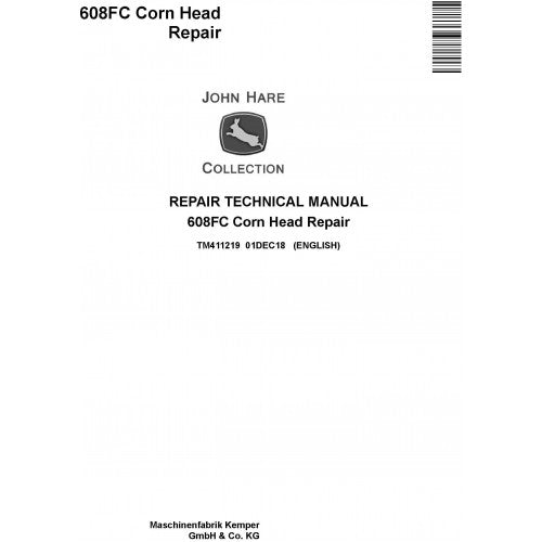 John Deere 608FC Corn Head Service Repair Technical Manual Pdf TM411219 2