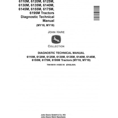 John Deere 6110M/20M 6130M/40M 6125M/35M 6145M/55M 6175M 6195M Tractor Diagnostic and Technical Manual Pdf - TM410619 2