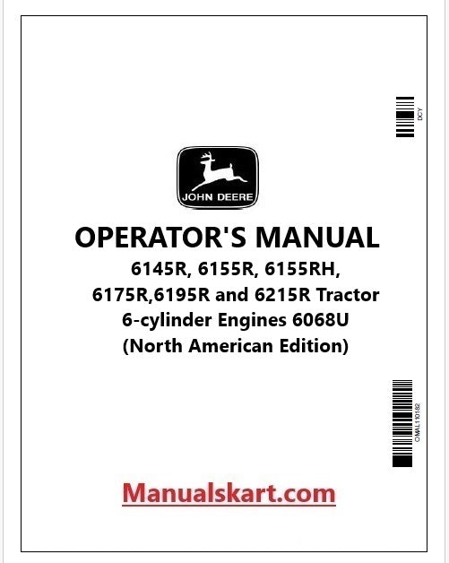 John Deere 6145R, 6155R, 6155RH, 6175R, 6195R and 6215R Tractor Pdf Operator's Manual OMAL218252