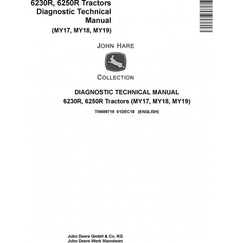 John Deere 6230R, 6250R Tractor Diagnosis and Technical Service Manual Pdf - TM409719 2