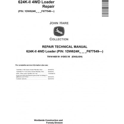 John Deere 624K-II 4WD Loader Pdf Repair Service Technical Manual TM14148X19 2