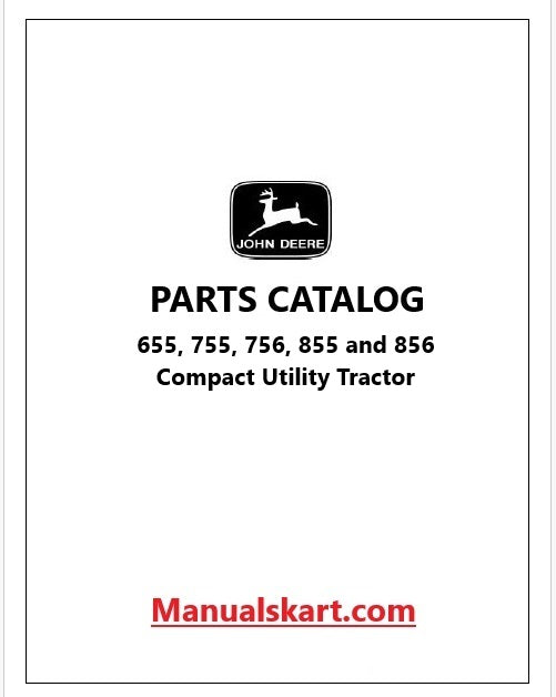 John Deere 655, 755, 756, 855 and 856 Compact Utility Tractor Pdf Parts Catalog Manual PC2054