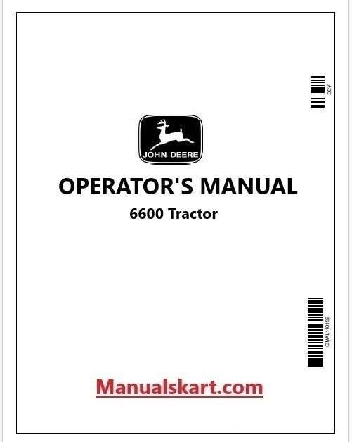 John Deere 6600 Tractor Pdf Operator's Manual OMAL81271