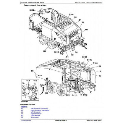 John Deere 744 Forage Wrapping Round Baler Service Repair Technical Manual Pdf - TM300219 2