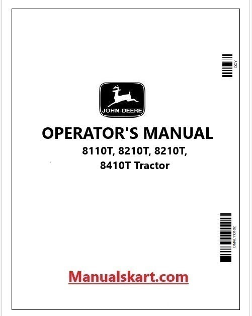 John Deere 8110T, 8210T, 8210T, 8410T Tractor Pdf Operator's Manual OMAR168280