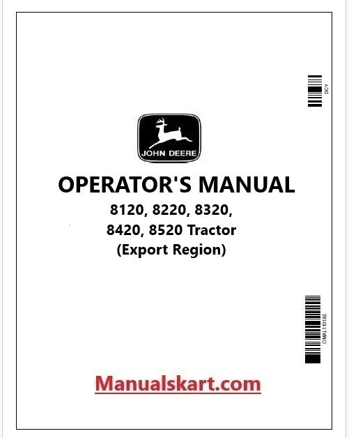 John Deere 8120, 8220, 8320, 8420, 8520 Tractor Pdf Operator's Manual OMAR178076