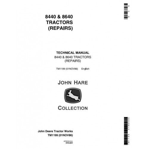 John Deere 8440, 8460 4wd Articulated Tractor Service Repair Technical Manual Pdf - TM1199 2