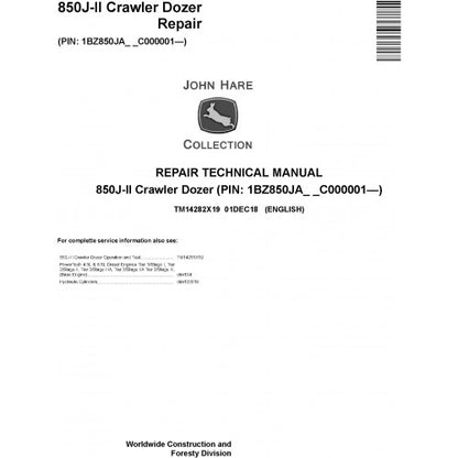 John Deere 850J II Crawler Dozer Pdf Repair Service Technical Manual TM14282X19 2