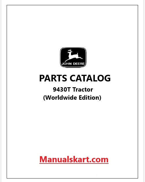 John Deere 9430T Tractor Pdf Parts Catalog Manual PC10594