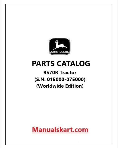 John Deere 9570R Tractor Pdf Parts Catalog Manual PC12220